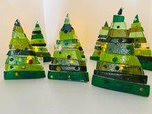 Load image into Gallery viewer, Striped Christmas Tree TeaLight Holder