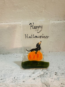 Happy Halloweiner Dachshund TeaLight Holder