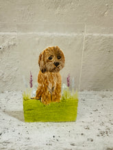 Load image into Gallery viewer, Fused Glass Cockerpoo TeaLight Holder