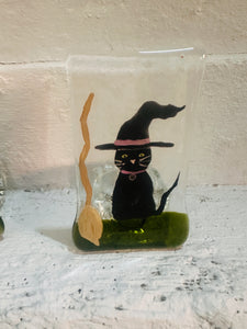 Witches Cat TeaLight Holder