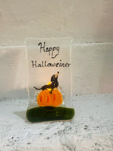 Happy Halloweiner Dachshund TeaLight Holder