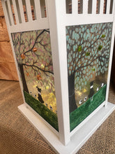 Load image into Gallery viewer, Fused Glass Large Four Seasons Sheep Dog &amp; Flock Lantern