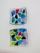 Load image into Gallery viewer, Fused Glass Mosaic Rainbow deep dish / TeaLight candle holder