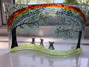 Personailised Dog Countryside Rainbow