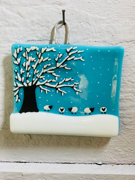 Winter wonderland sheep day Wall Hangings