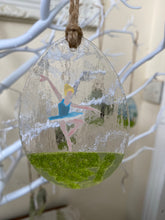 Load image into Gallery viewer, Fused Glass Easter Egg with Ballerina detail