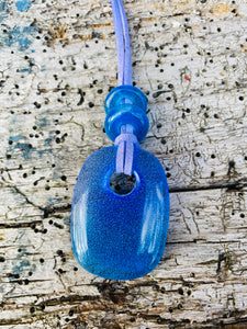 Blue fade Necklace with  bead detail
