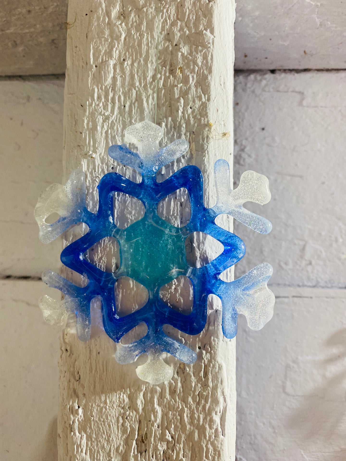 Double Blue & Clear Snowflake
