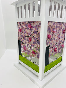 Fused Glass Large Spring Blossom Lantern