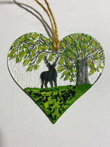 Stag hanging heart