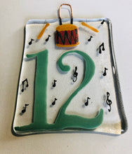 Load image into Gallery viewer, Fused Glass 12 days of Christmas Hanging set