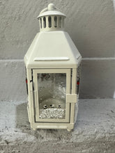 Load image into Gallery viewer, Handmade Fused Glass Winter Sheep Lantern