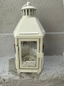 Handmade Fused Glass Winter Sheep Lantern