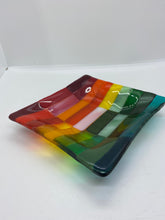 Load image into Gallery viewer, Fused glass patchwork dish 
