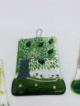 Load image into Gallery viewer, Handmade Fused Glass Sheep Autumn Countryside Wall Hangings