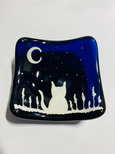 Moon Cat deep dish / TeaLight candle holder