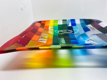 Load image into Gallery viewer, XL  Stripped Rainbow Square Bowl