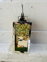 Load image into Gallery viewer, Handmade fused glass black nosed sheep lantern 