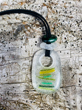 Load image into Gallery viewer, Green Stripe Fade Necklace with bead detail