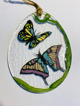 Load image into Gallery viewer, Handmade Fused glass Easter Egg with Butterfly detail 