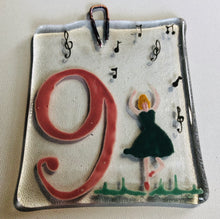 Load image into Gallery viewer, Fused Glass 12 days of Christmas Hanging set