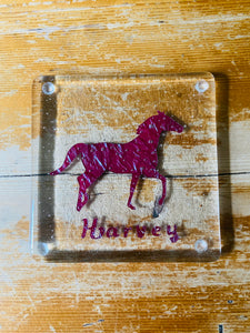 Personalised Copper Horse Coasters