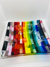 Load image into Gallery viewer, XL striped Rainbow Square Bowl