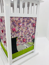 Load image into Gallery viewer, Fused Glass Large Spring Blossom Lantern