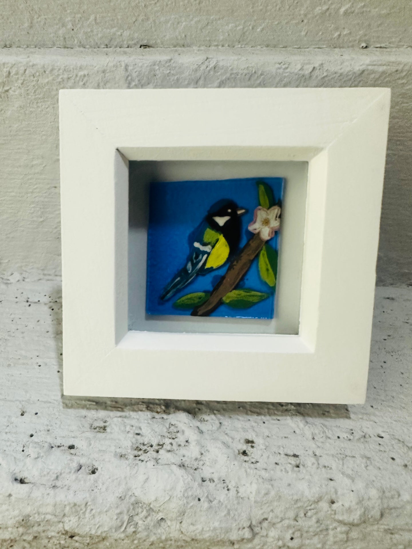 Great Tit in Box Frame