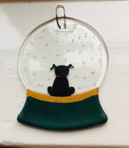 Personalised animal snow globe