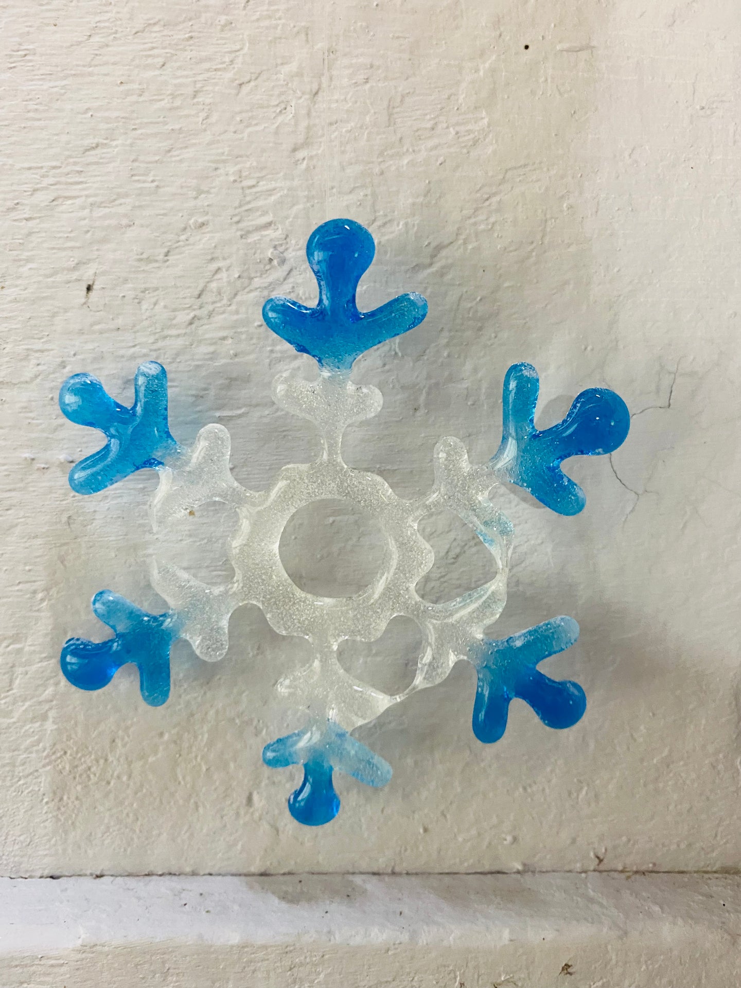Turquoise & Clear Snowflake