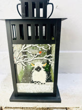 Load image into Gallery viewer, Handmade Fused Glass four seasons Black Nosed Sheep  / valais Lantern 