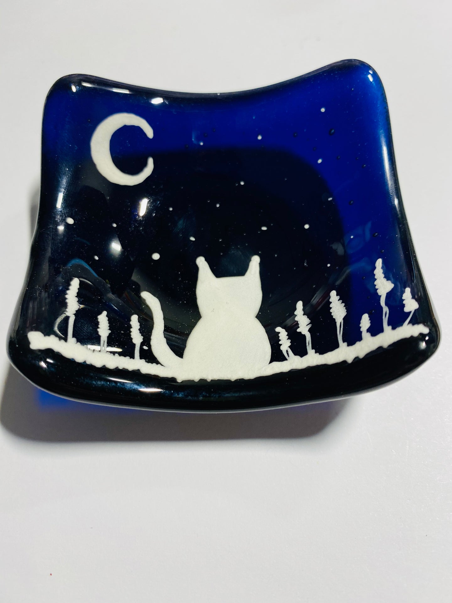 Moon Cat deep dish / TeaLight candle holder