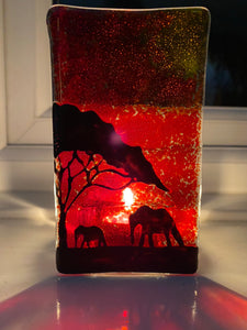 Sunset Elephant T light holder