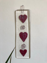 Load image into Gallery viewer, XL Fused Glass Heart Hanger