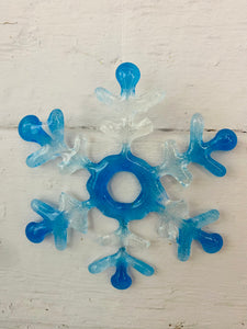 Turquoise & clear Snowflake