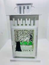 Load image into Gallery viewer, Fused Glass Large Four Seasons Sheep Lantern