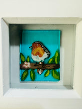 Load image into Gallery viewer, Sky Blue Robin in Box Frame