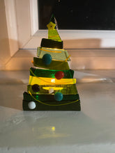 Load image into Gallery viewer, Striped Christmas Tree TeaLight Holder