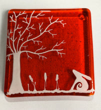 Load image into Gallery viewer, Two Orange Hare Coasters