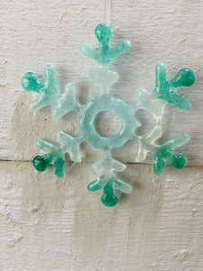 Emerald Green & Sky Blue  Snowflake