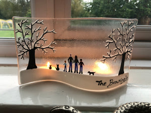 Personalised self standing winter family