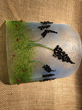 Load image into Gallery viewer, Fused Glass Lavender candle curve