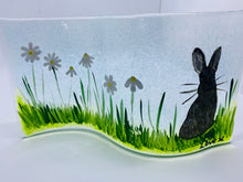 Load image into Gallery viewer, Bunny meadow self standing glass