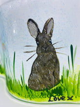 Load image into Gallery viewer, Bunny meadow self standing glass