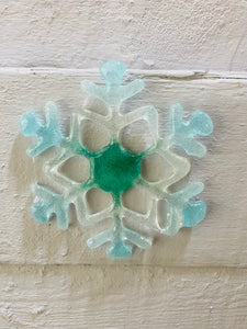 Sky Blue &  Emerald Green Snowflake
