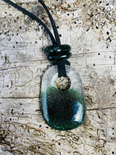 Load image into Gallery viewer, Sparkling Green Fade Necklace with bead detail