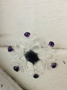 Clear & Purple Snowflake